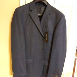Andrew Fezza Suit Jacket.  NWT. BLUE SZ 44L